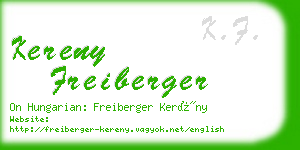 kereny freiberger business card